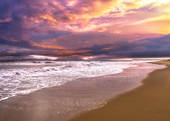 sunset at virginia beach