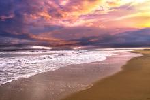 sunset at virginia beach