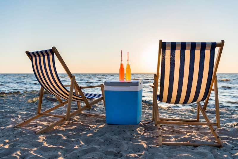 Beach Cooler and Chairs