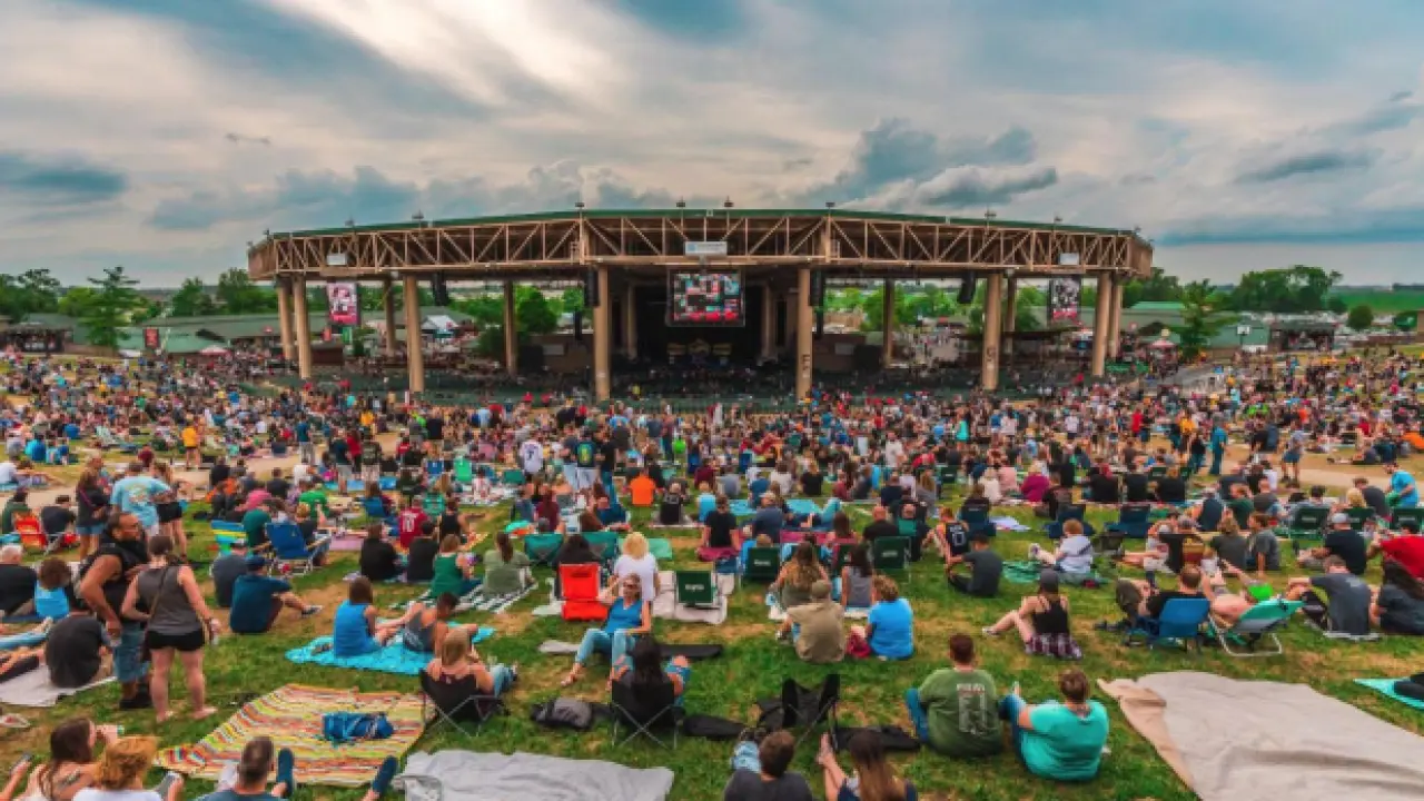 People enjoying a show at the Amphitheatre